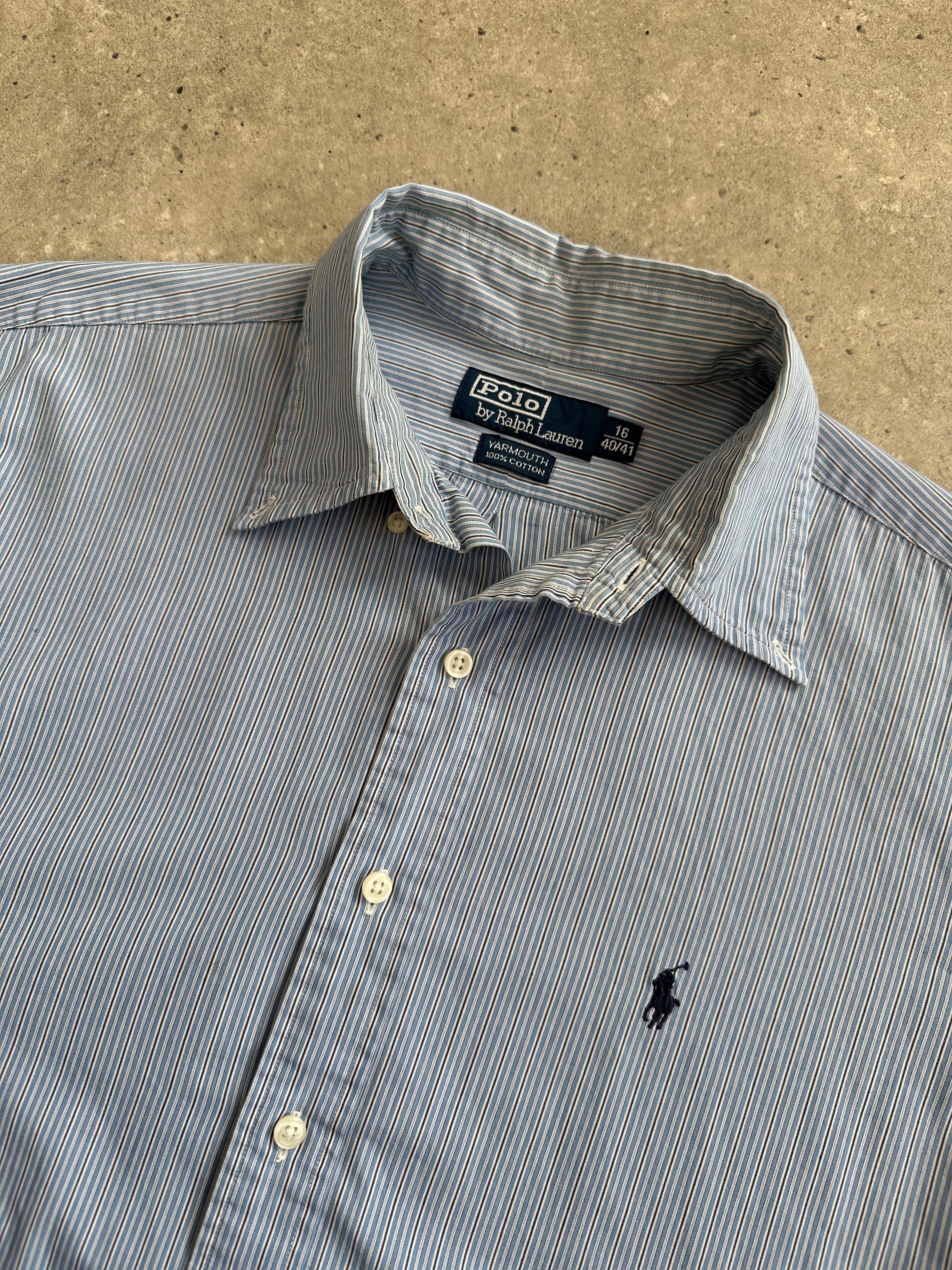 Ralph Lauren Stripe Pure Cotton Logo Shirt - XL - SYLK