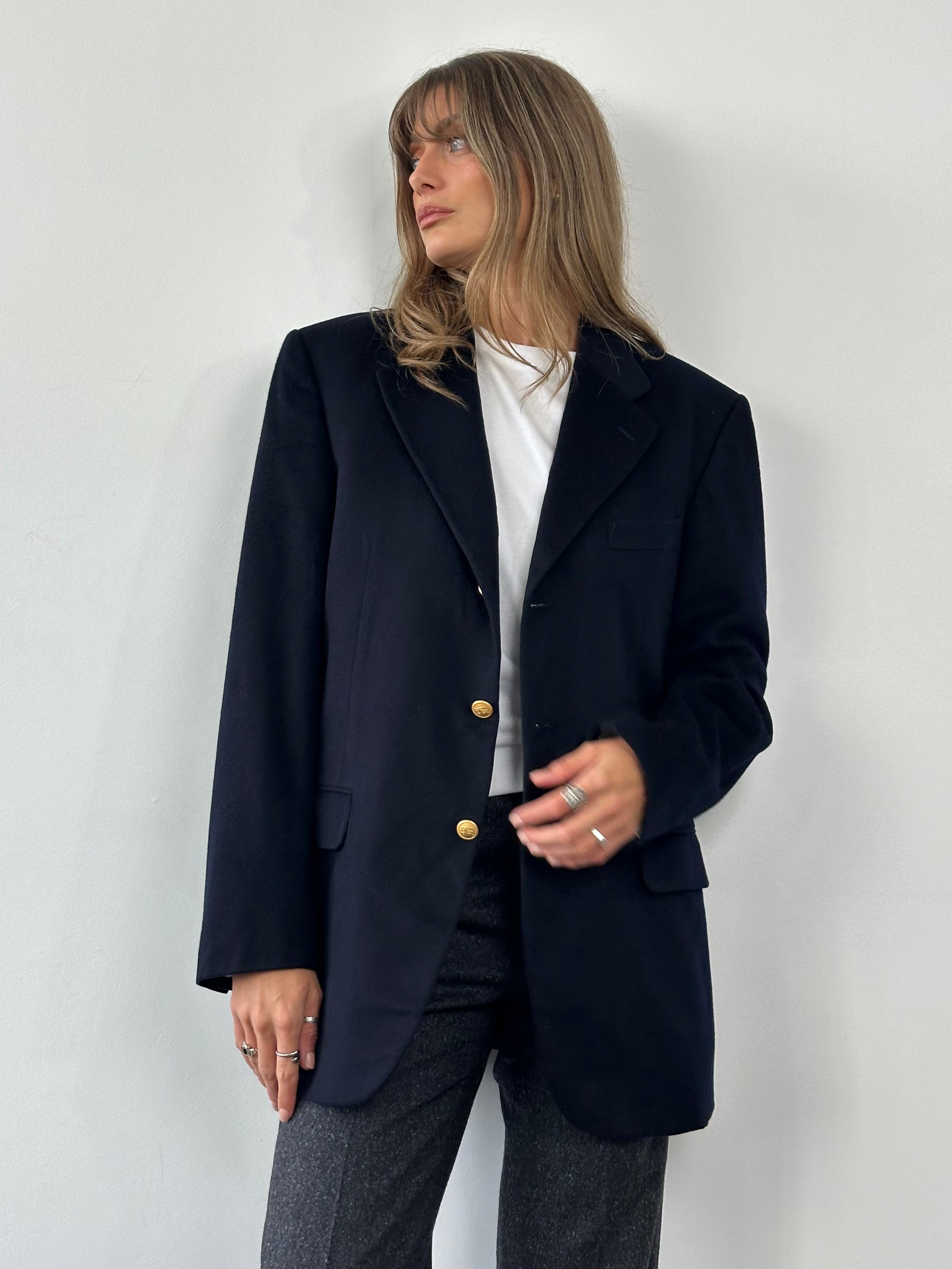 Burberry Pure Brushed Logo Button Blazer - 40R/L - SYLK