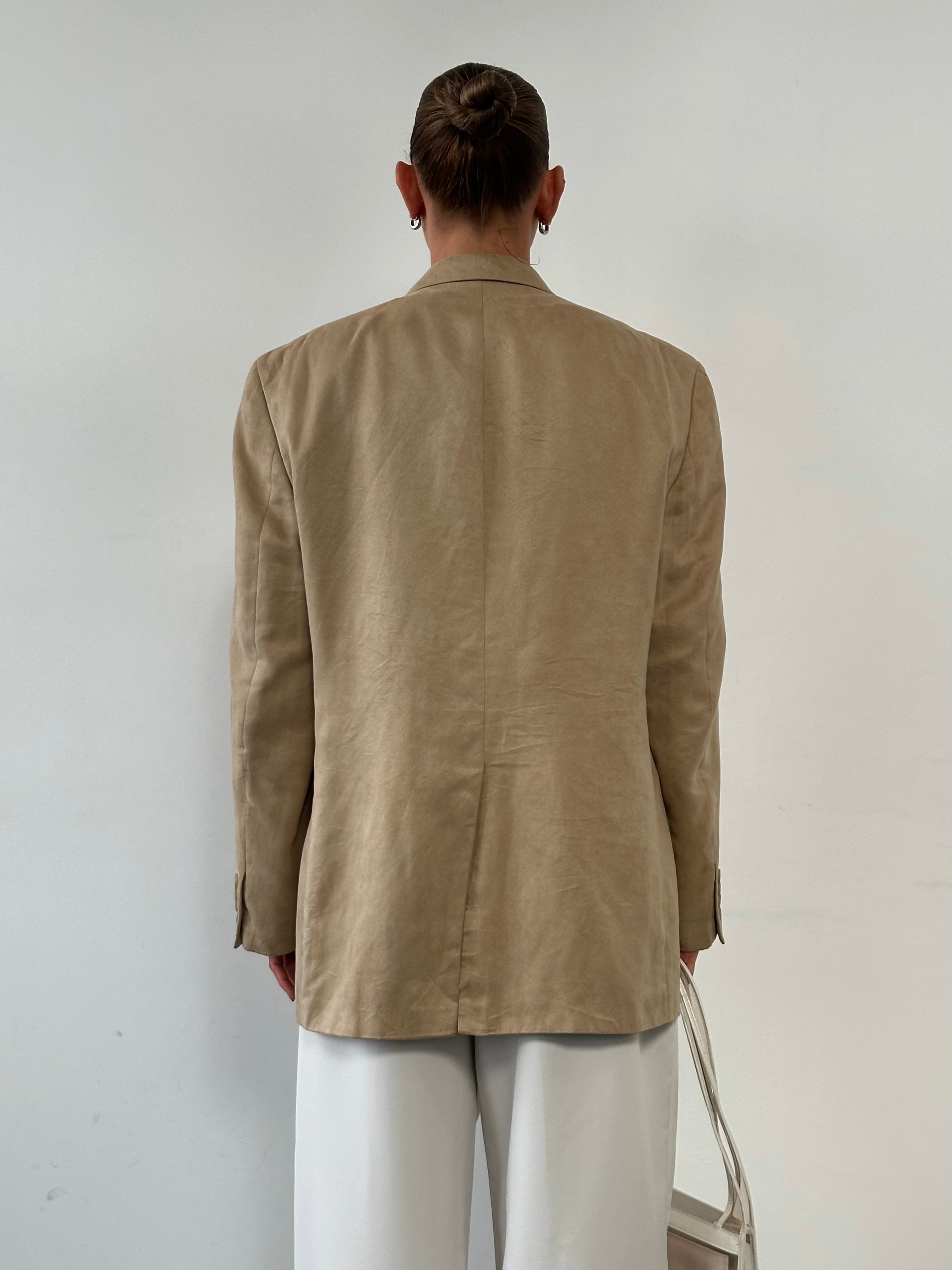 Ralph Lauren Faux Suede Single Breasted Blazer - 42R/XL - SYLK