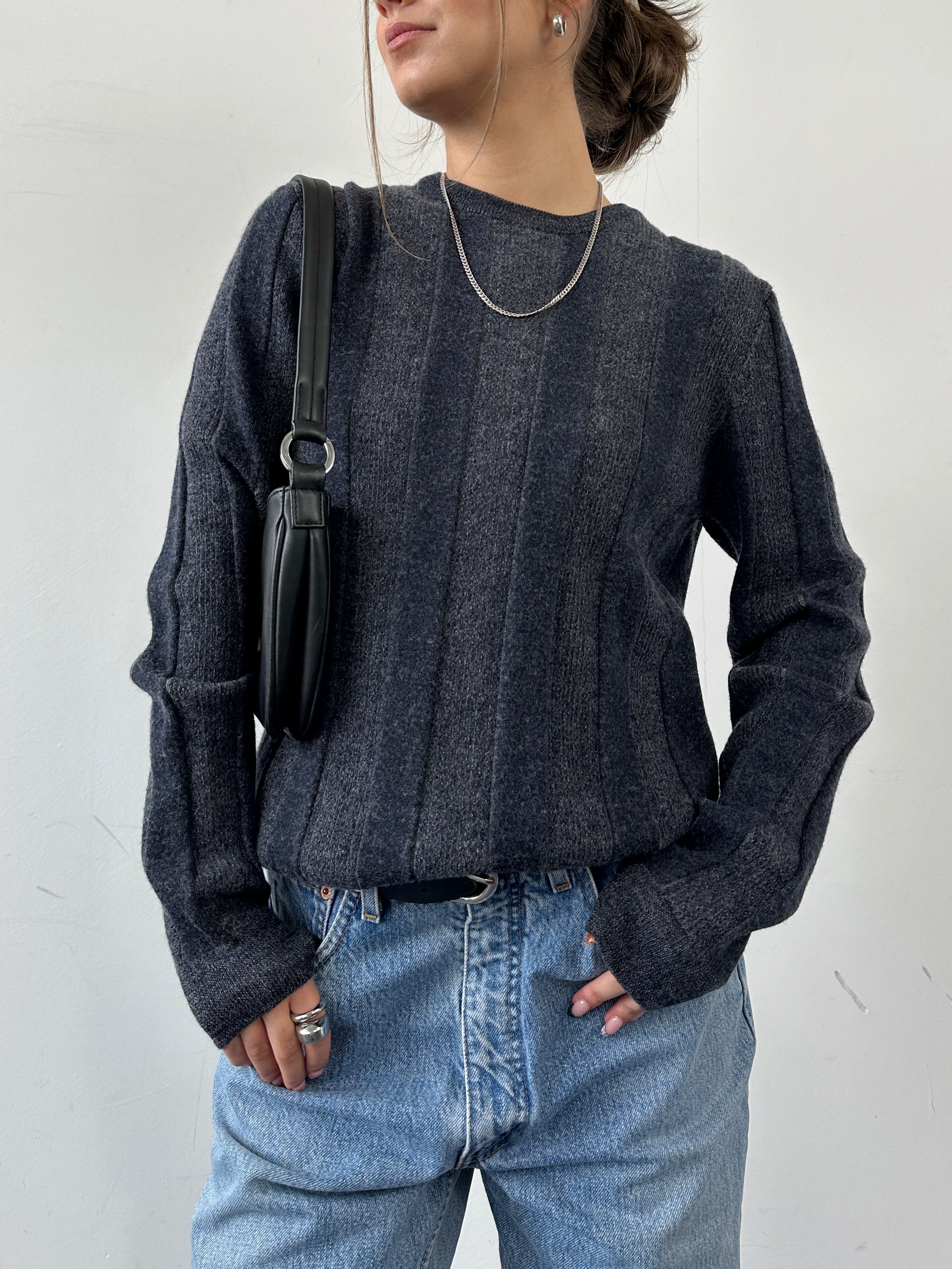 Armani Virgin Wool Stripe Jumper - S - SYLK