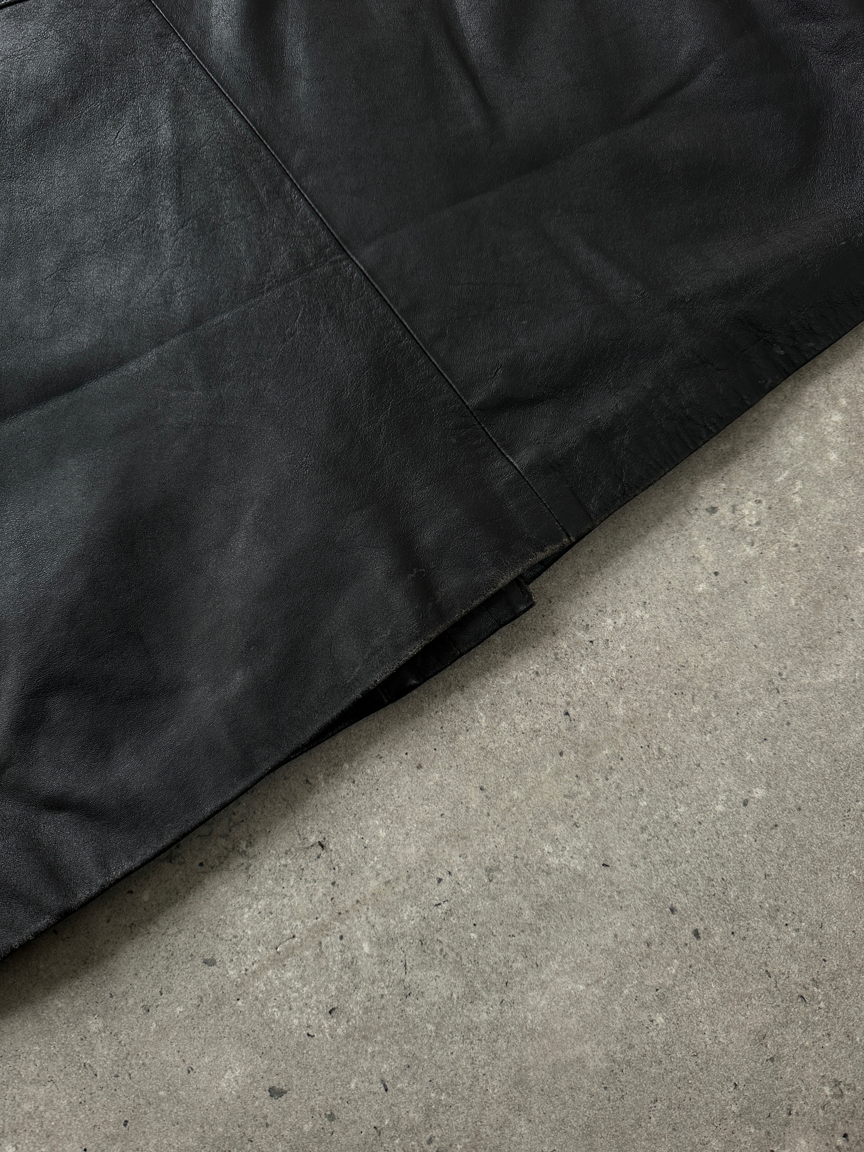 Vintage 1990s Leather Trench Coat - XL - SYLK