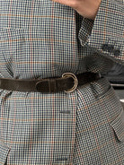 Vintage 1990s Double Buckle Leather Belt - W21-28 - SYLK