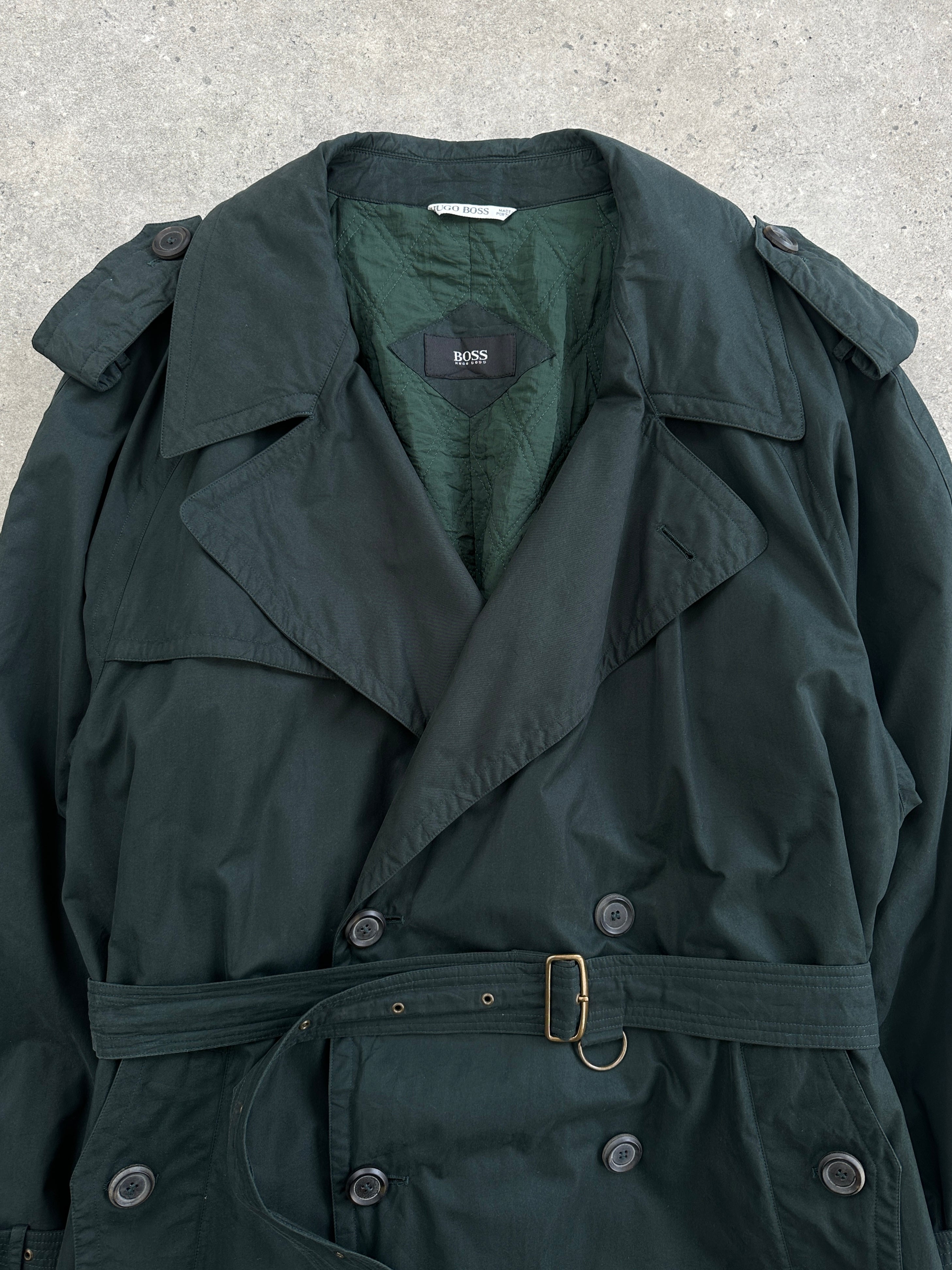 Hugo Boss Double Breasted Belted Trench Coat - XXL - SYLK