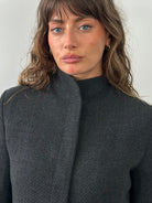 Emporio Armani 1990s High Neck Minimal Jacket - XS/S - SYLK