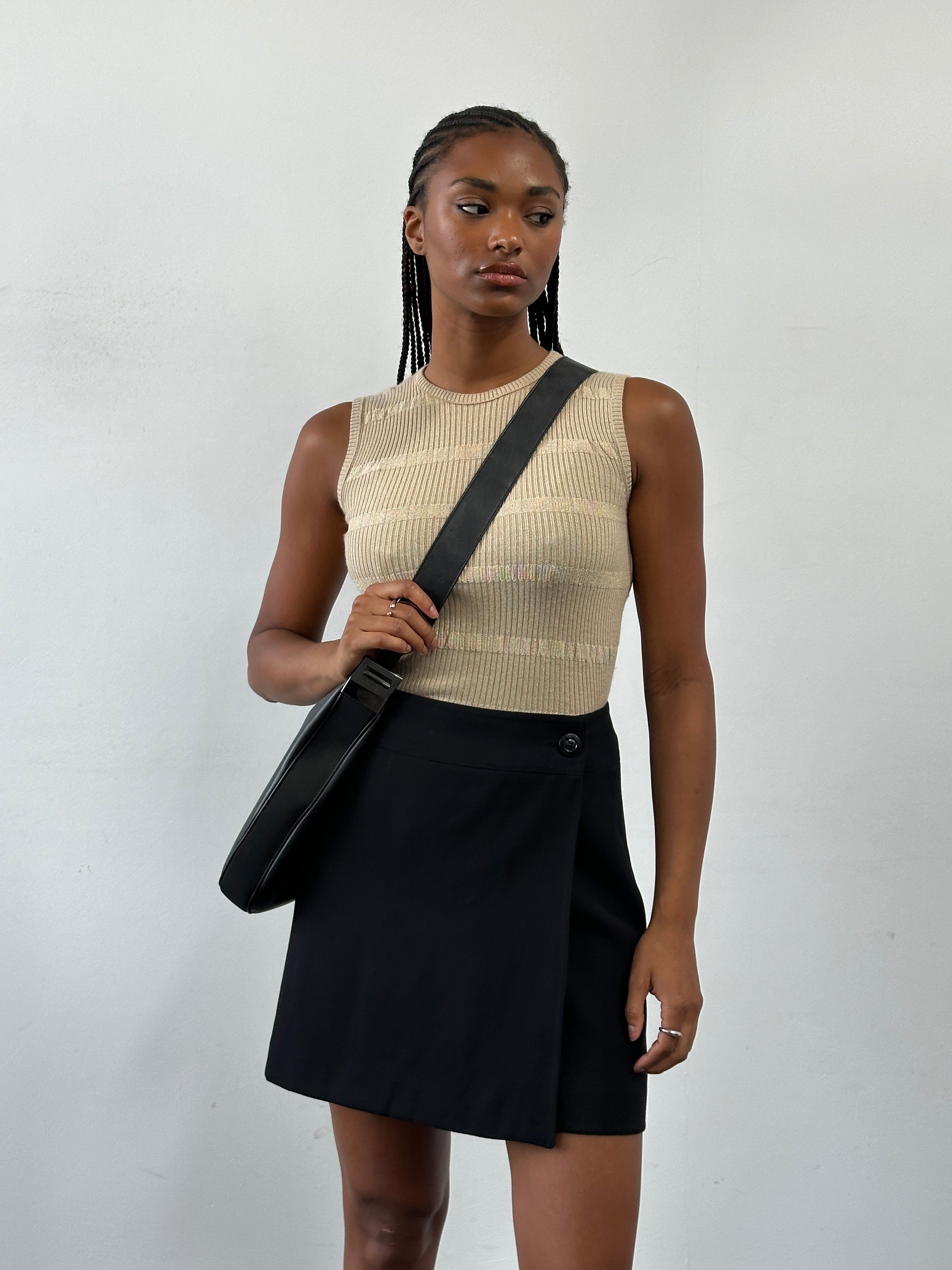 Italian Vintage 1990s Wrap Mini Skirt - W28 - SYLK