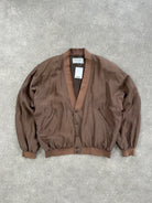 Vintage Pure Silk Bomber Jacket - XL - SYLK