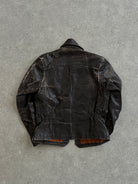 Vintage Distressed Leather Jacket - S/M - SYLK