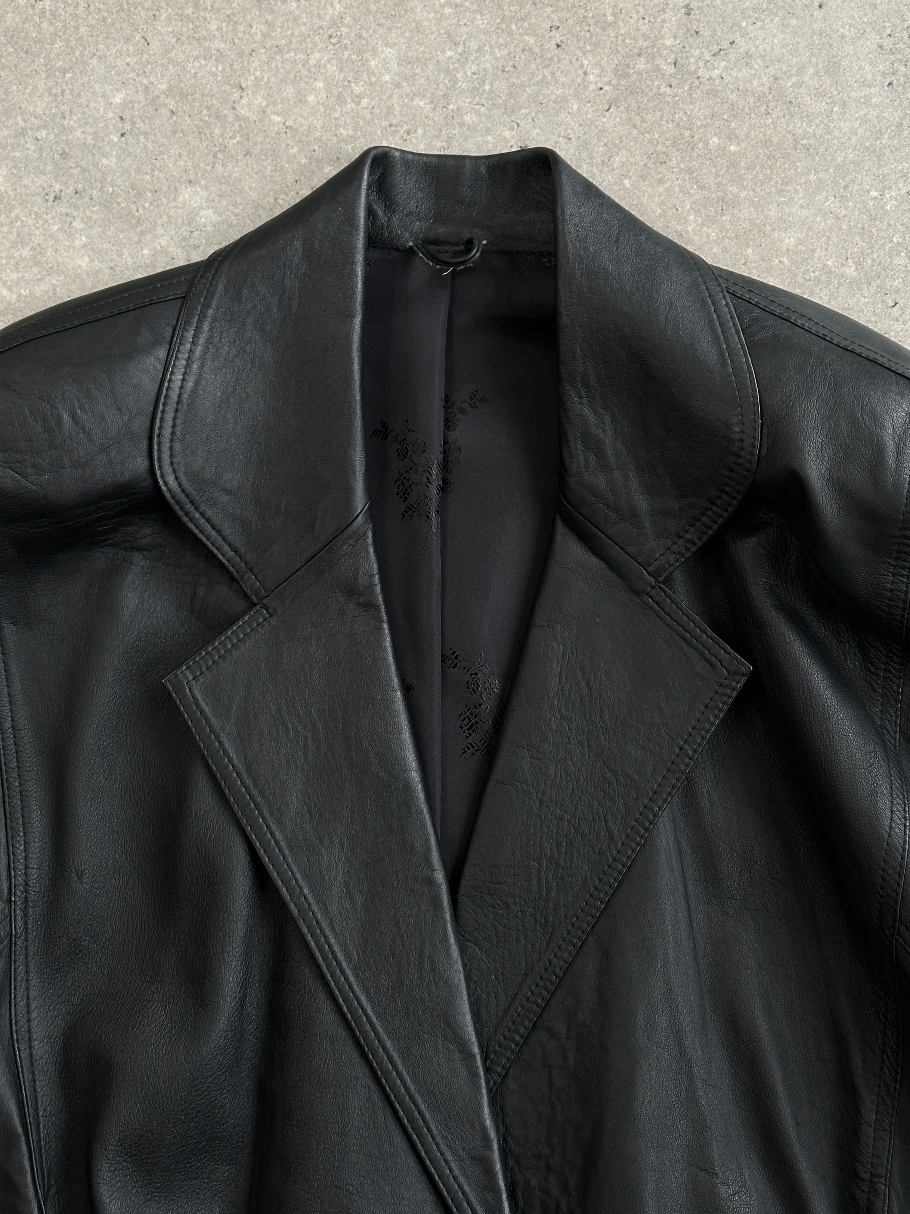 Vintage 1990s Lamb Leather Bomber Jacket - M - SYLK