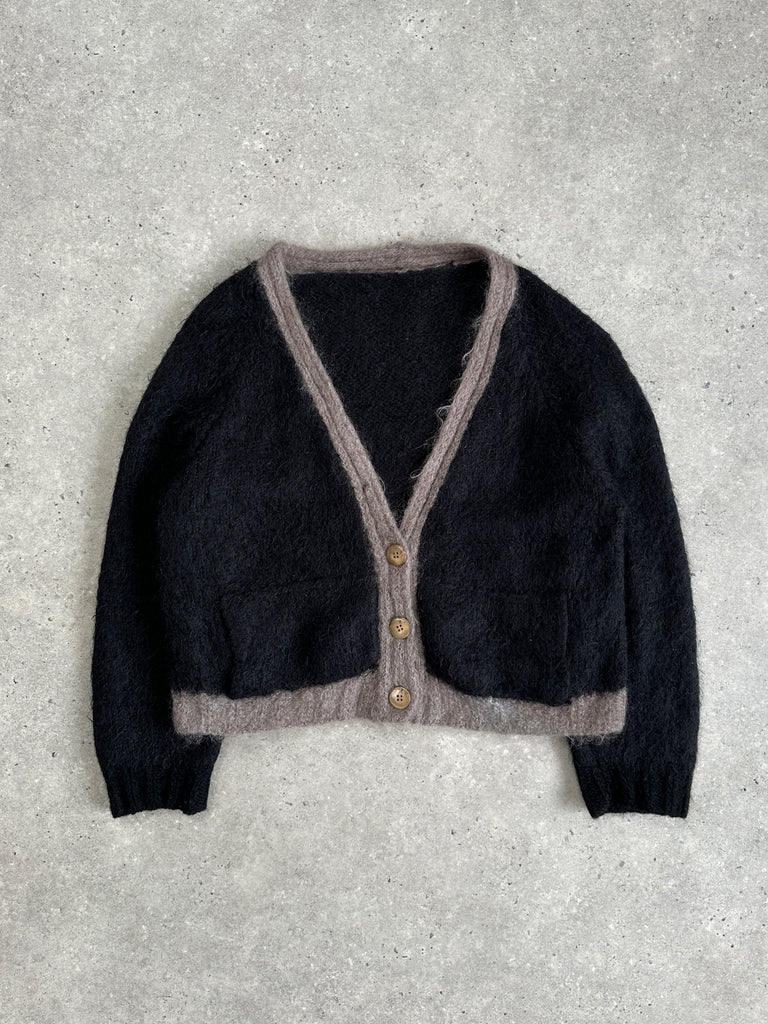 Vintage Mohair Wool Fuzzy Cardigan - L - SYLK