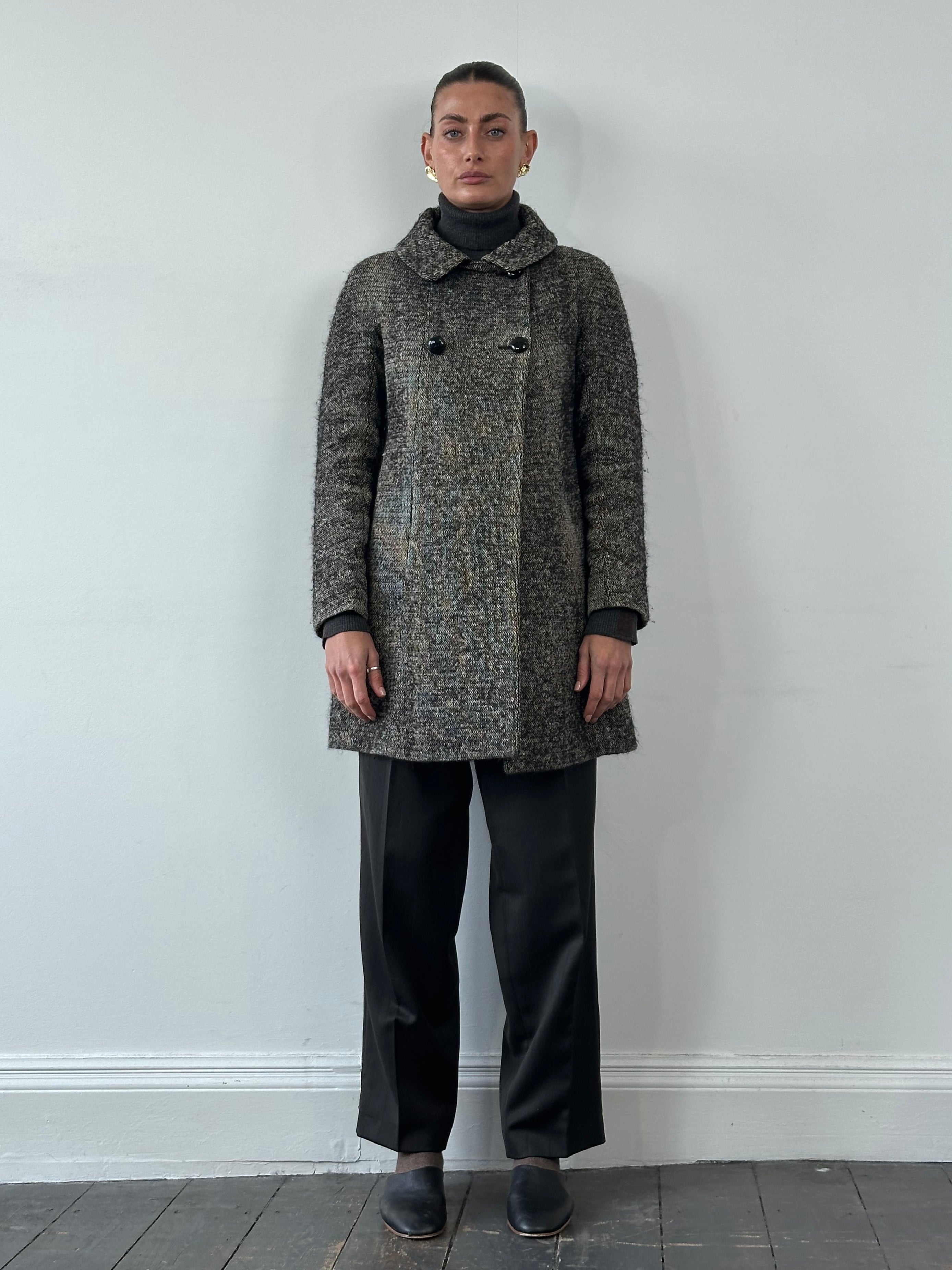 Max Mara Studio Wool Woven Coat - S - SYLK