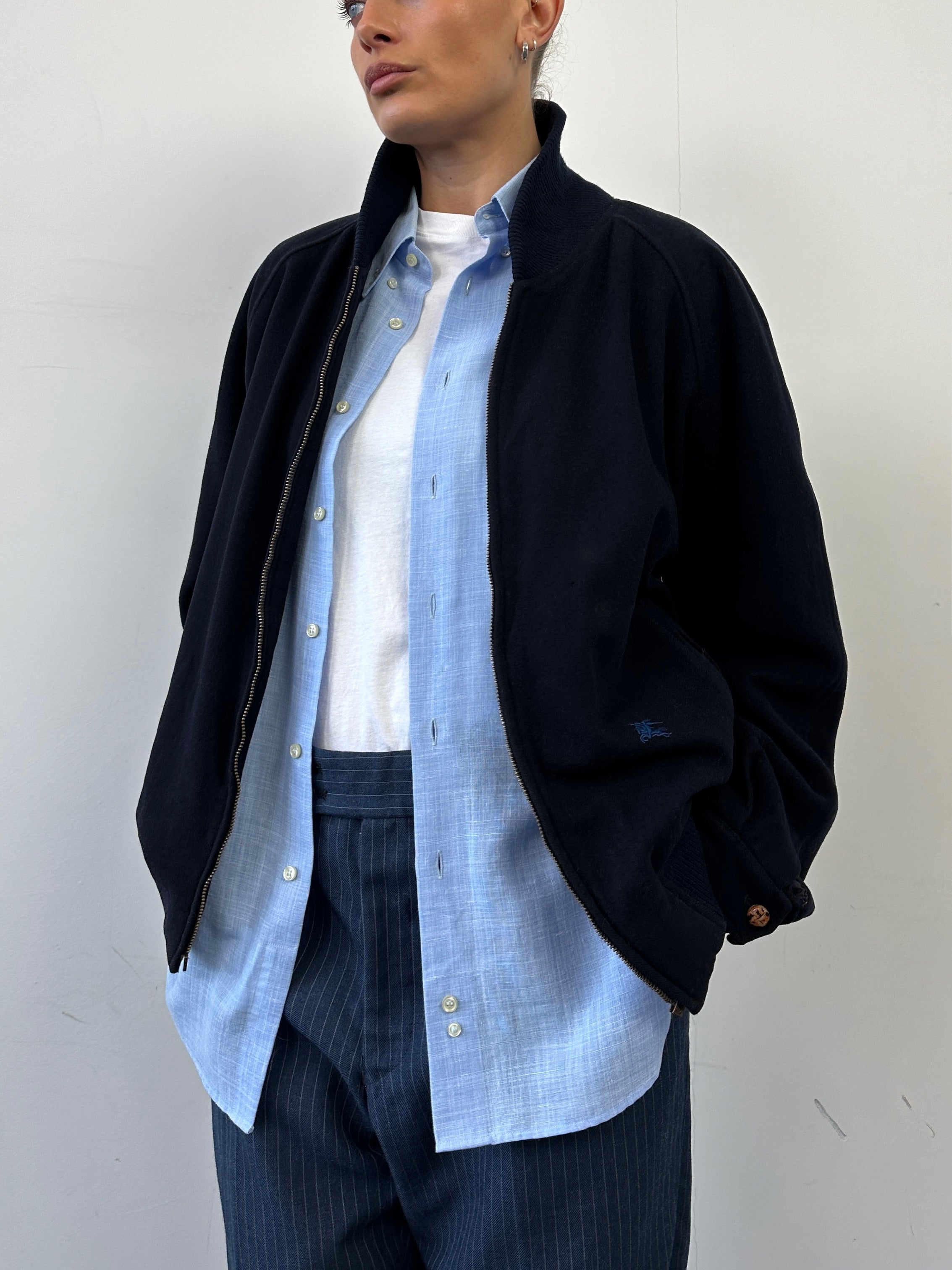 Burberry Wool Logo Bomber Jacket - M - SYLK