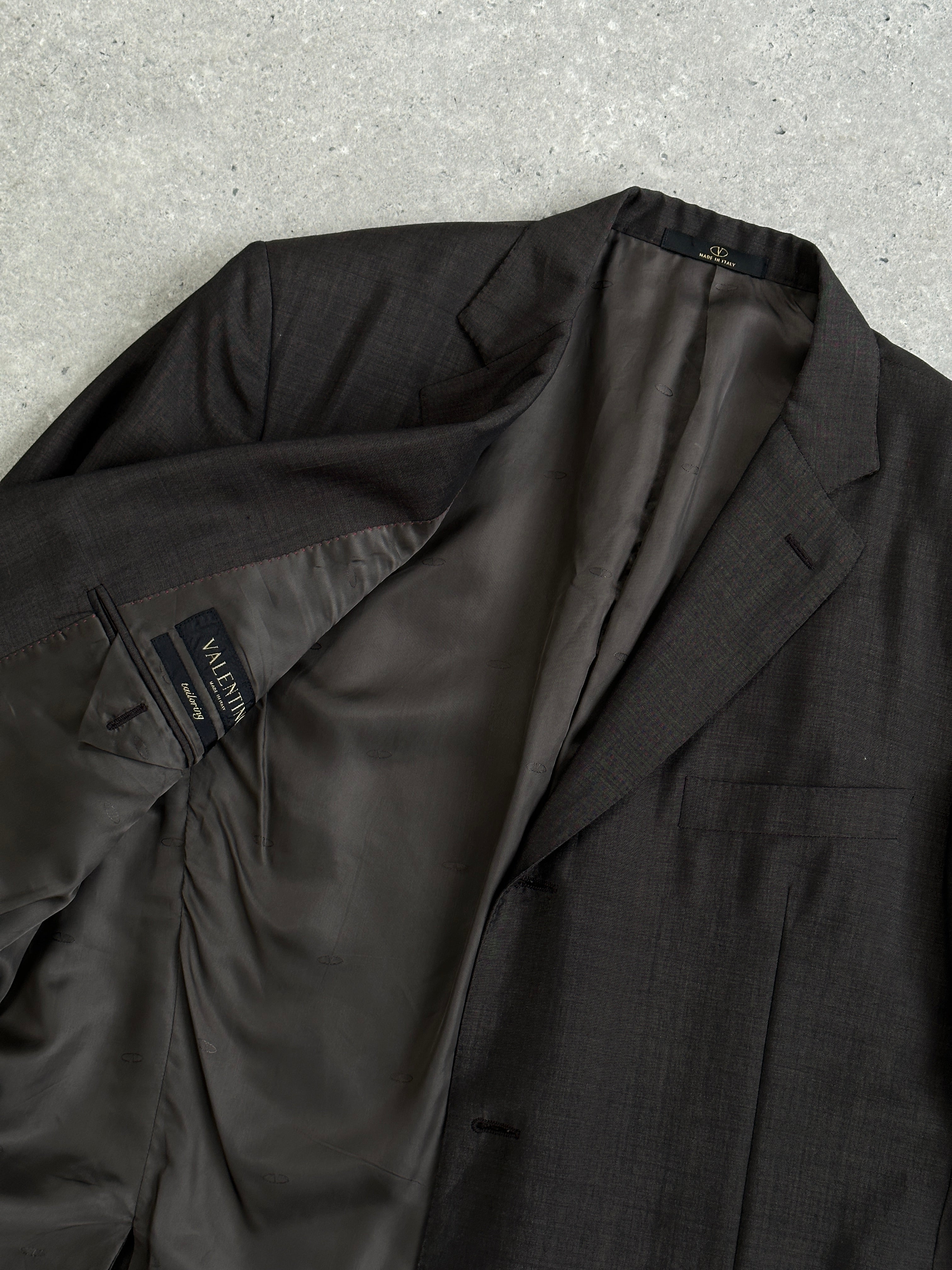 Valentino wool mohair single-breasted blazer in size 44/XL, tailored fit with classic lapel and sleek design.