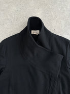 Helmut Lang Asymmetric High Neck Wool Belted Jacket - S - SYLK