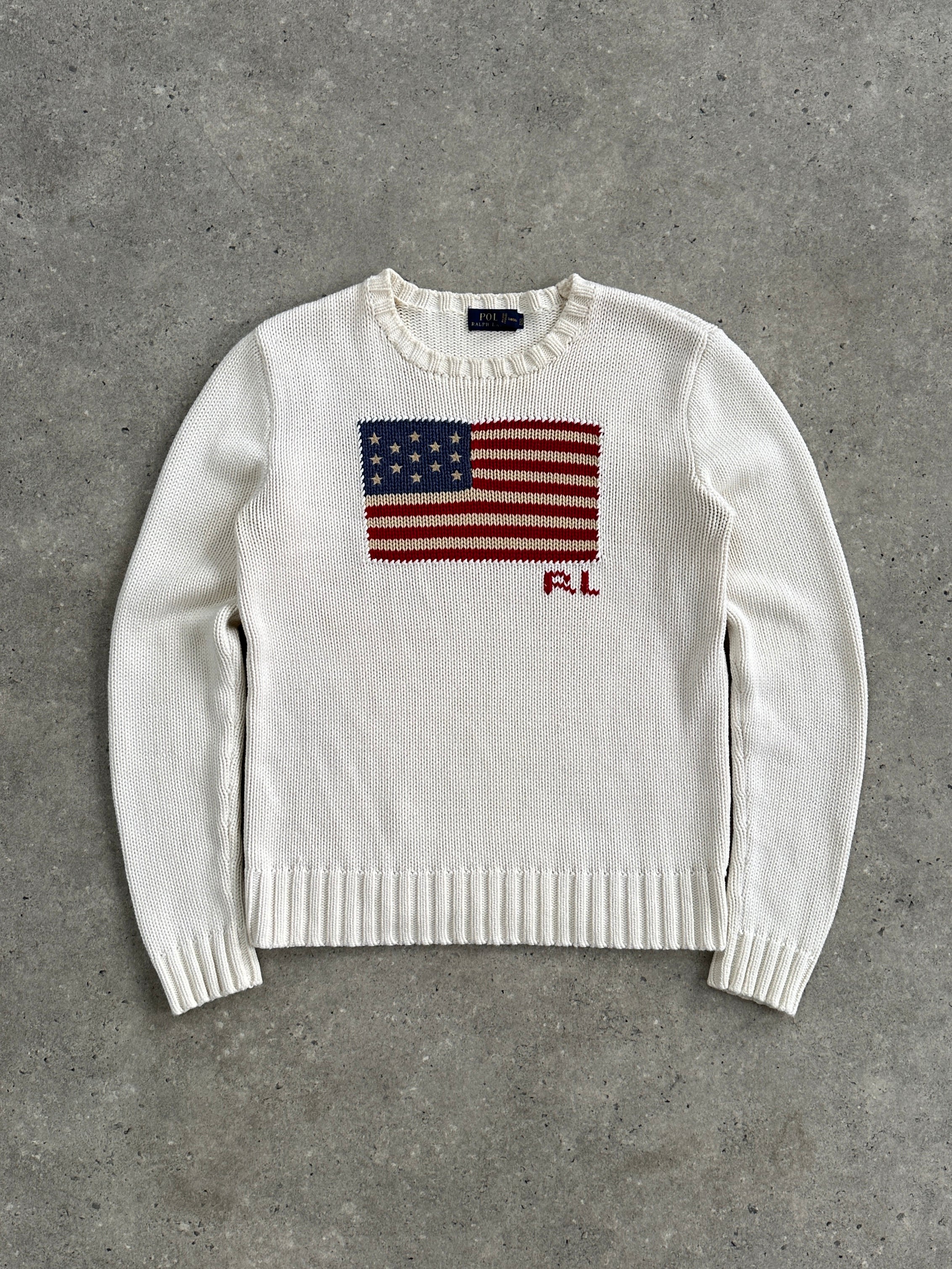 Ralph Lauren Polo 2000s “ The Iconic Flag” Knitted Jumper - S | SYLK