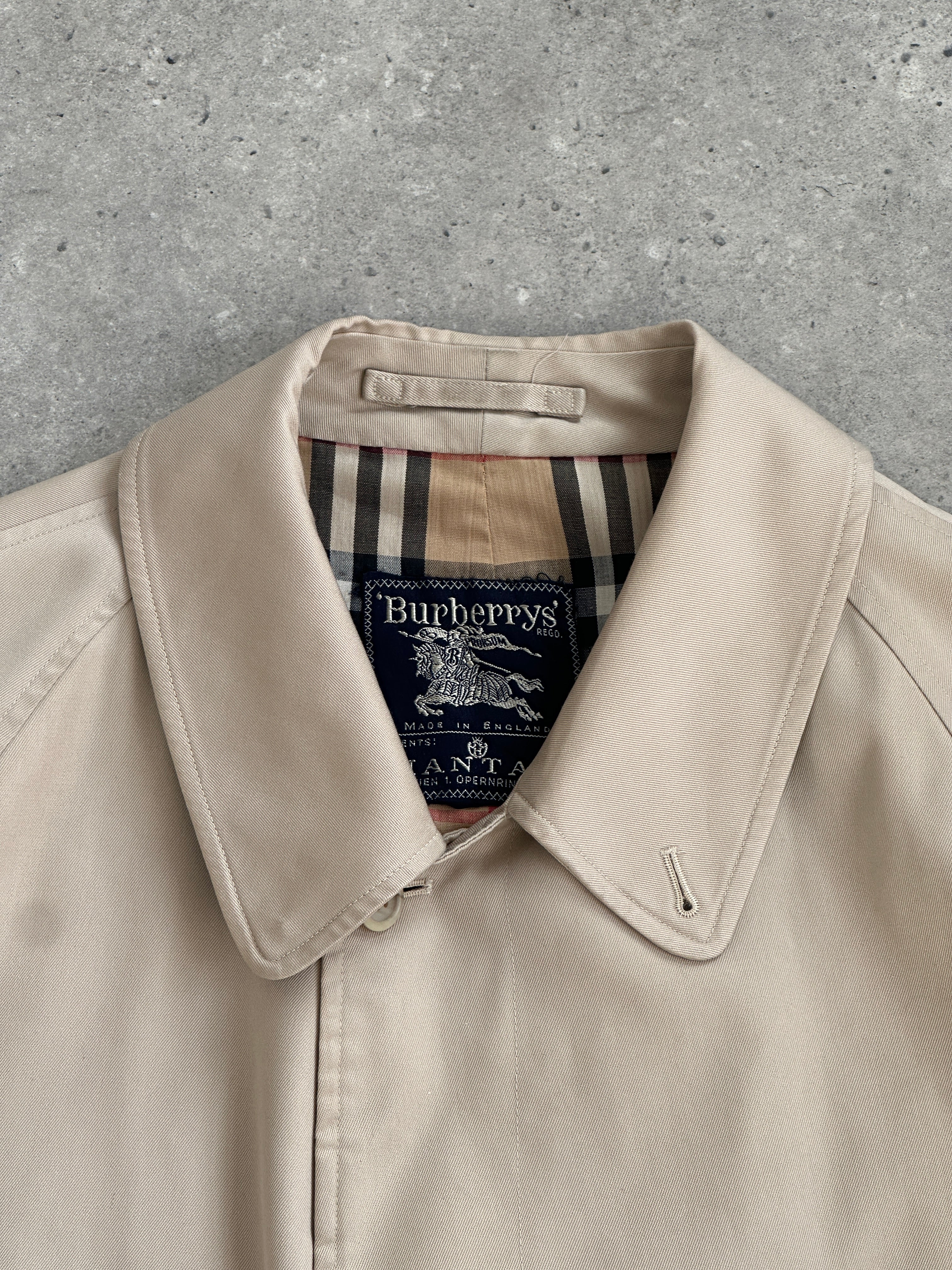 Burberrys 80s Cotton Trench Coat - XL - SYLK