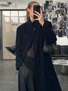 Vintage 1990s Wool Single Breasted Coat - L - SYLK