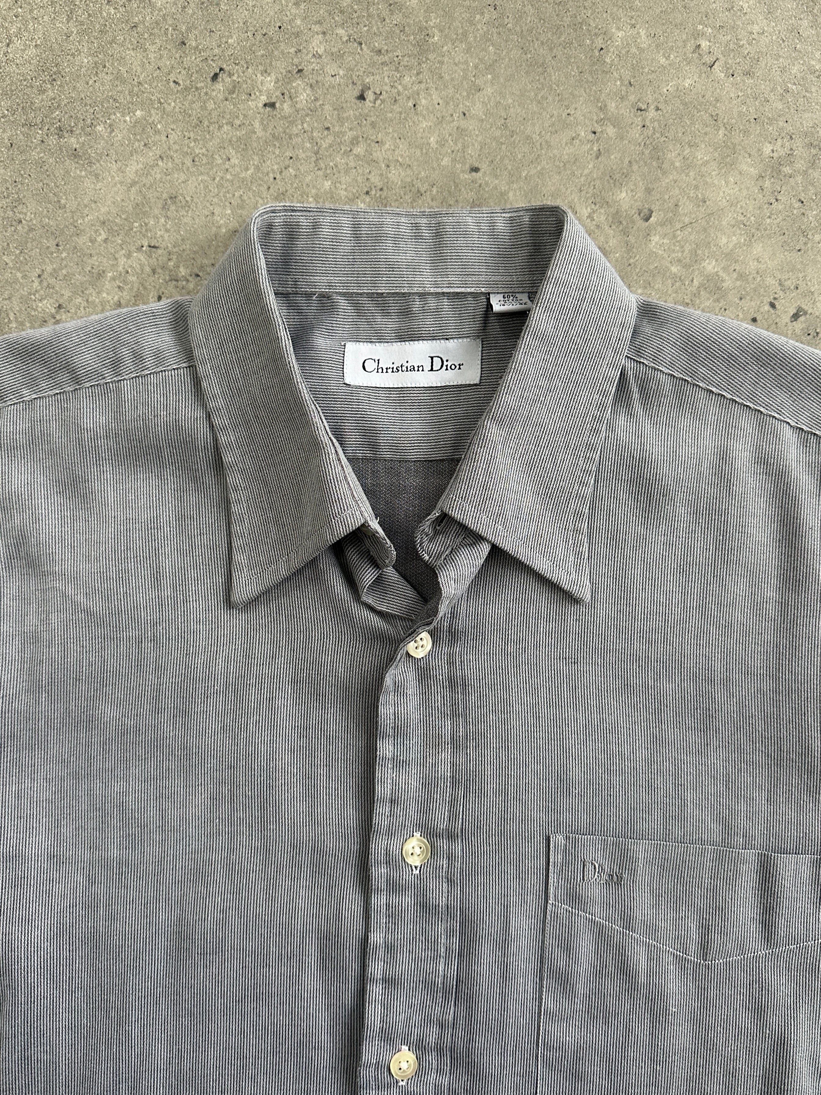 Christian Dior cotton logo shirt in size L/XL, featuring the iconic Dior branding on a stylish casual shirt.