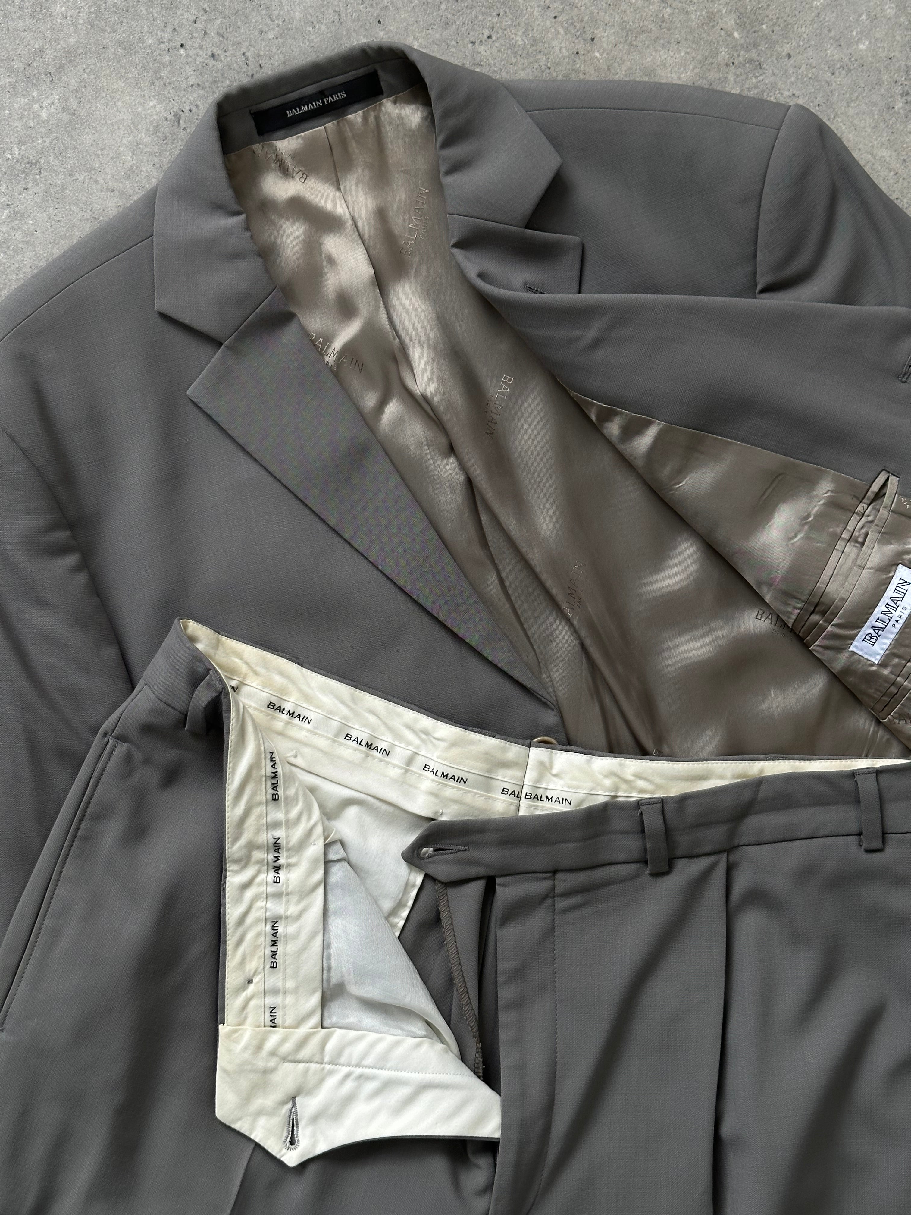 Balmain 1990s Wool Single Breasted Suit - 42R/W34 - SYLK