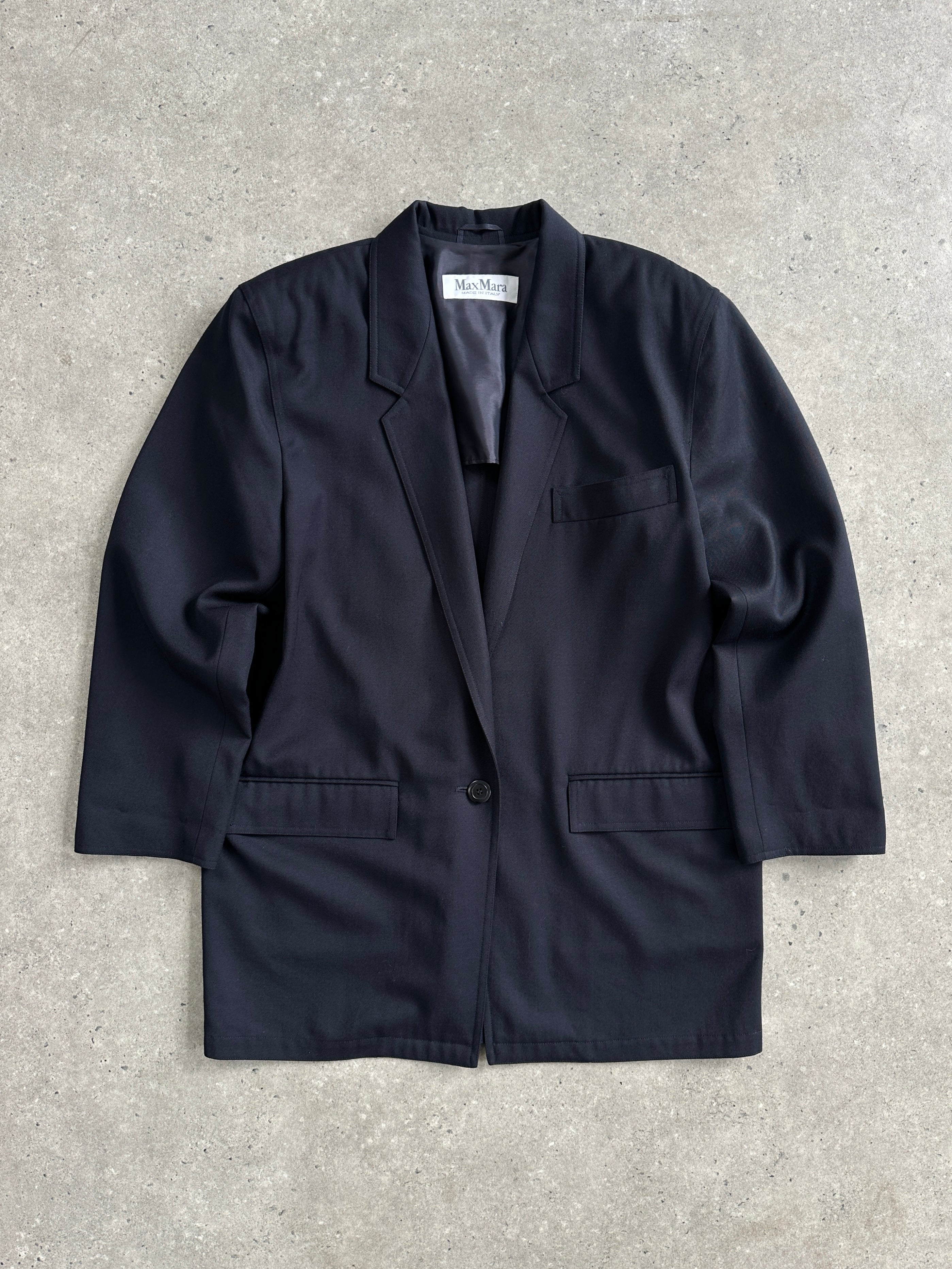 Max Mara Pure Wool Unlined Single Breasted Blazer - M - SYLK