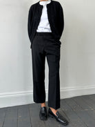 Vintage Pure Wool Tuxedo Straight Leg Trousers - W34 - SYLK