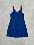 Vintage 1980s Lace Sheer Mini Slip Dress - S - SYLK