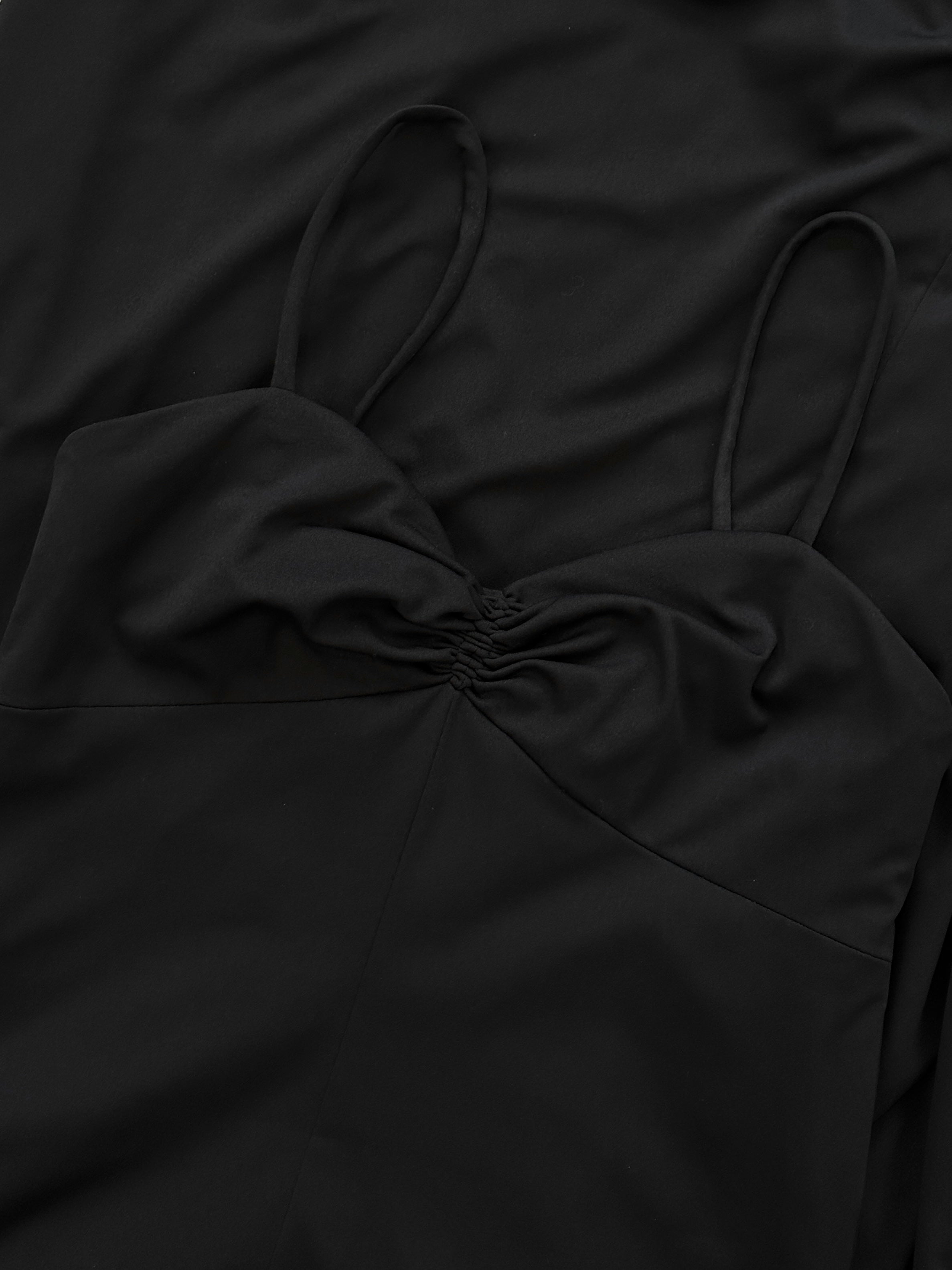 Vintage brand vintage floor-length fitted camisole dress in size S/M, showcasing elegant silhouette and classic design.