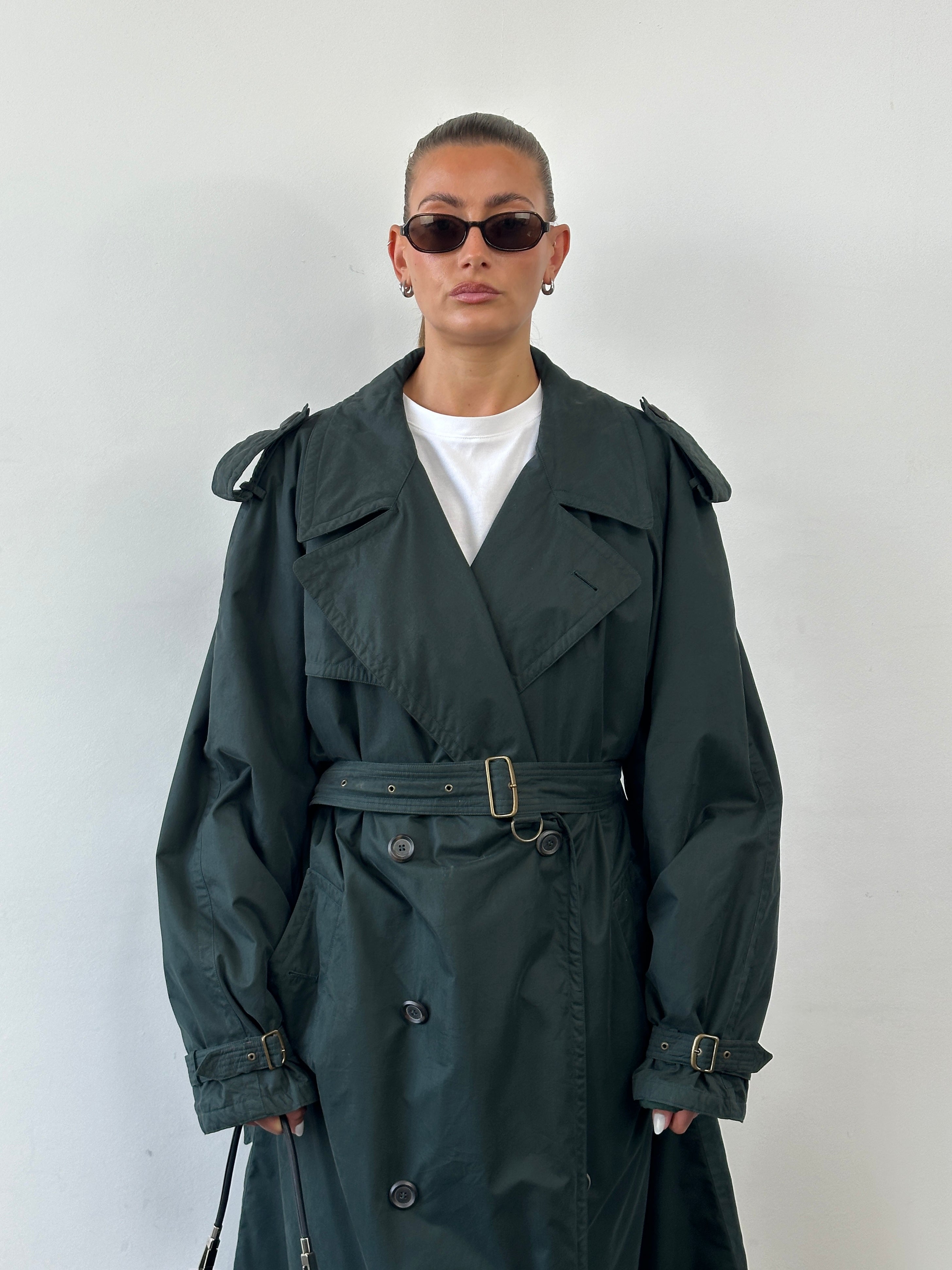 Hugo Boss Double Breasted Belted Trench Coat - XXL - SYLK