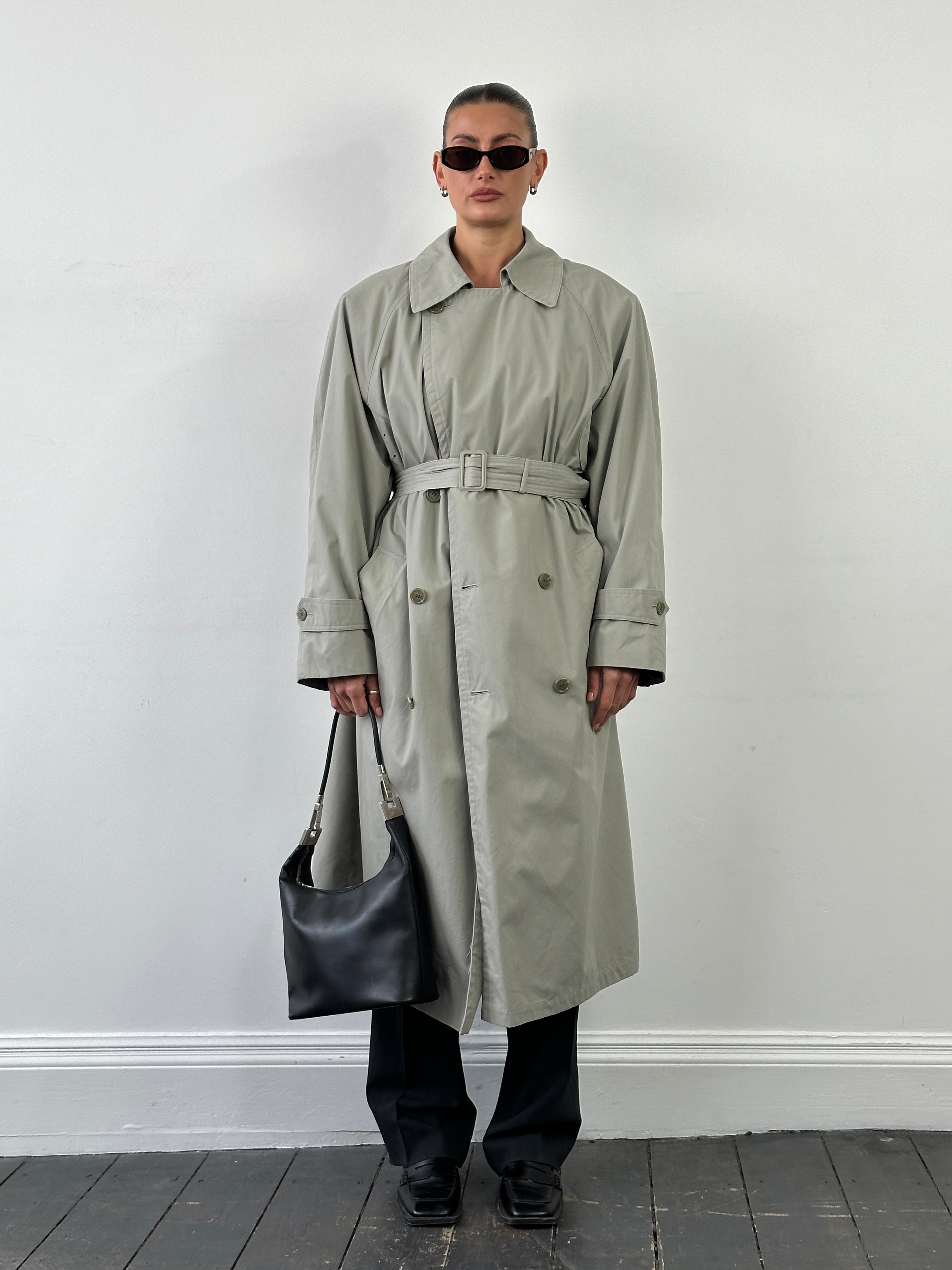 London Fog Double Breasted Belted Trench Coat - XL/XXL - SYLK