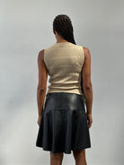Pinko Italian Leather A-Line Skirt - W30 - SYLK