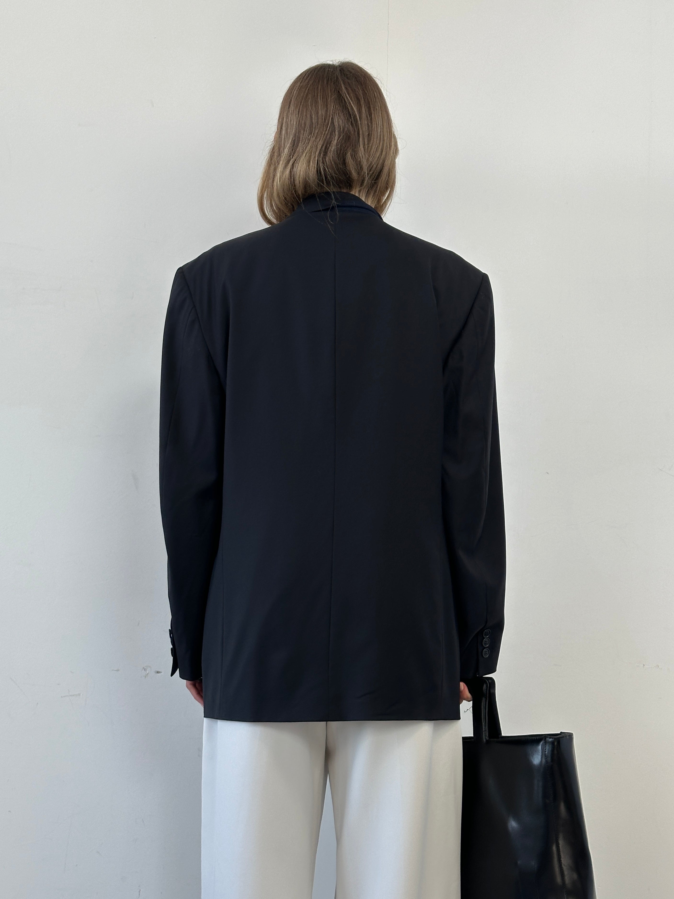Pal Zileri x Loro Piana oversized wool blazer with double-breasted lapels, in size 42R/XL, featuring a tailored fit and classic design.
