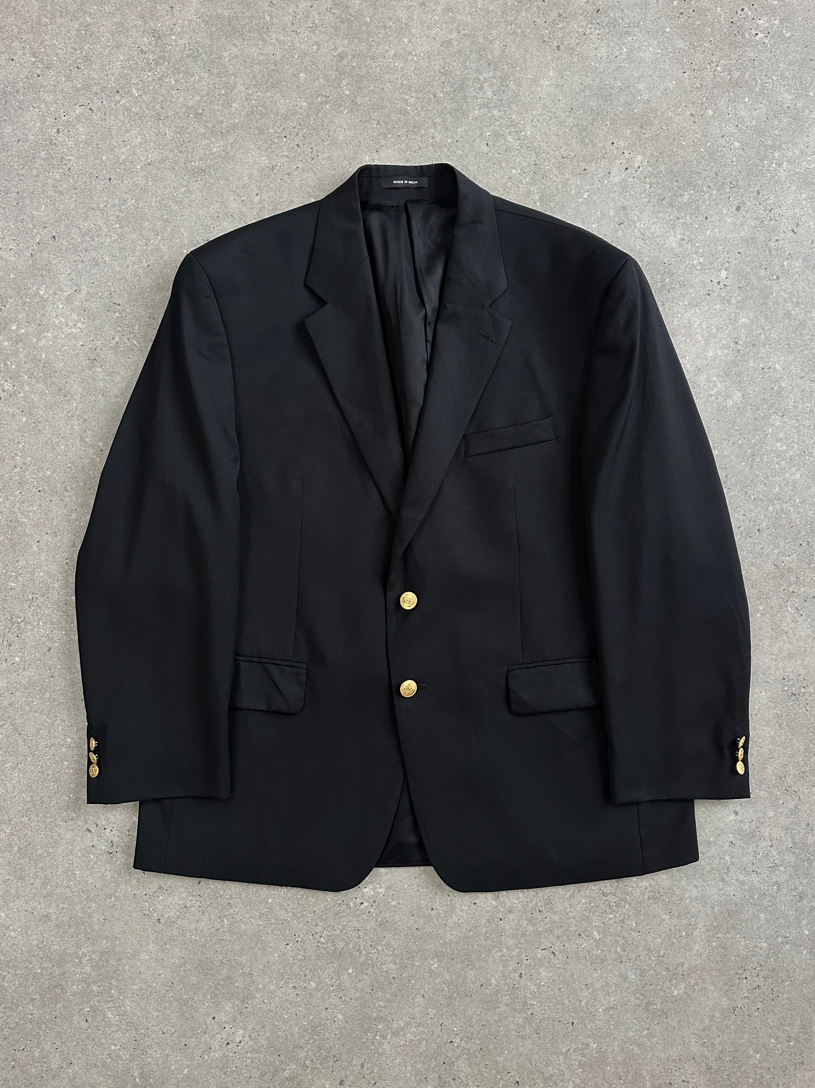 Ralph Lauren 2000s pure wool bespoke button blazer in size 44S/XL, tailored fit with classic lapel and front button closure.