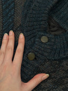 Vintage 1990s Wool Print Knit Bomber Jacket - XL - SYLK