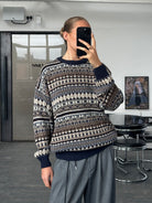 Vintage 1990s Fair Isle Knitted Jumper - L/XL - SYLK
