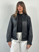Vintage 1990s Leather Bomber Jacket - S/M - SYLK