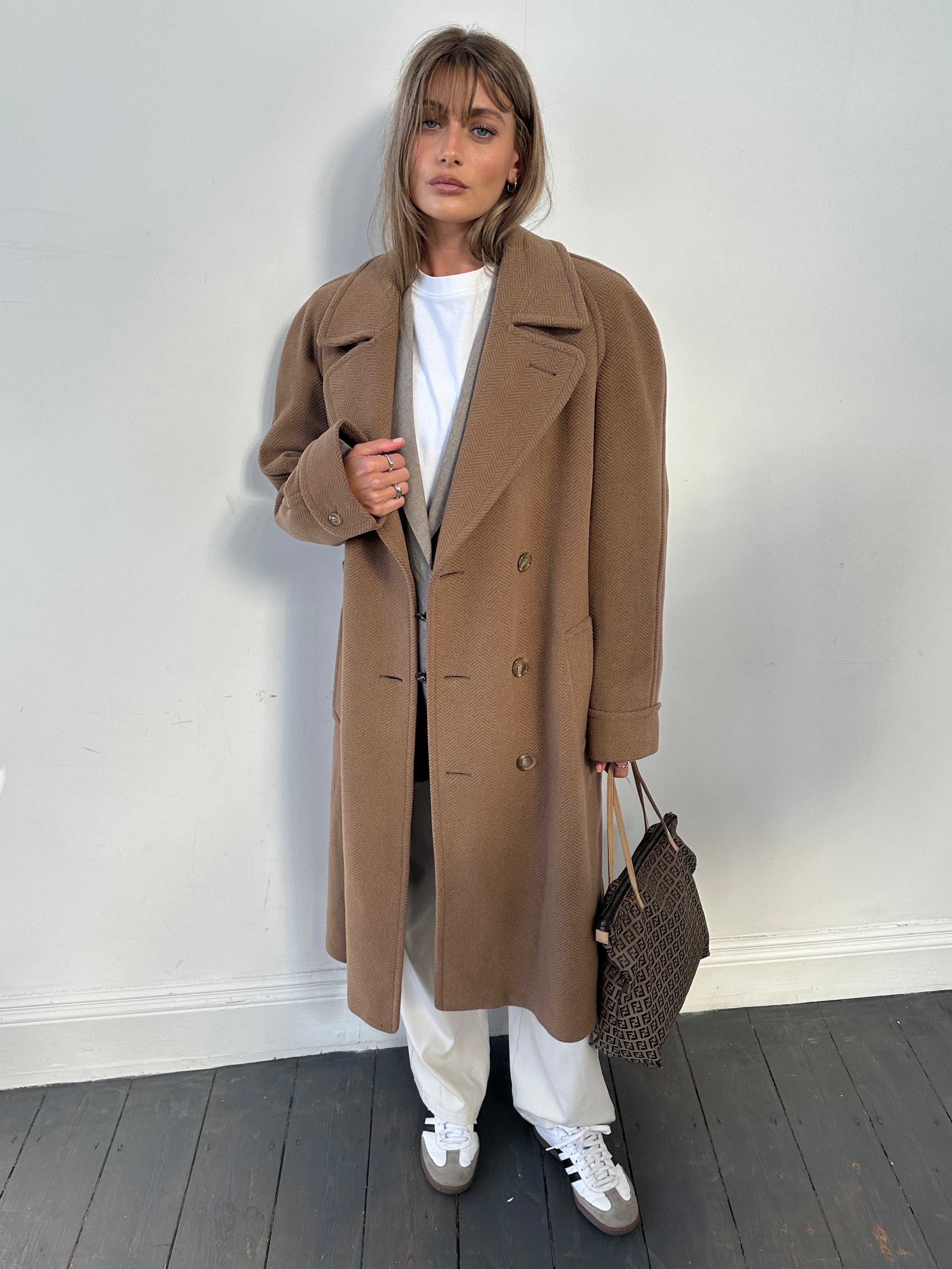 Christian Dior Belted Double Breasted Wool Coat - L - SYLK