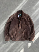 Vintage Suede Leather Bomber Jacket - L - SYLK