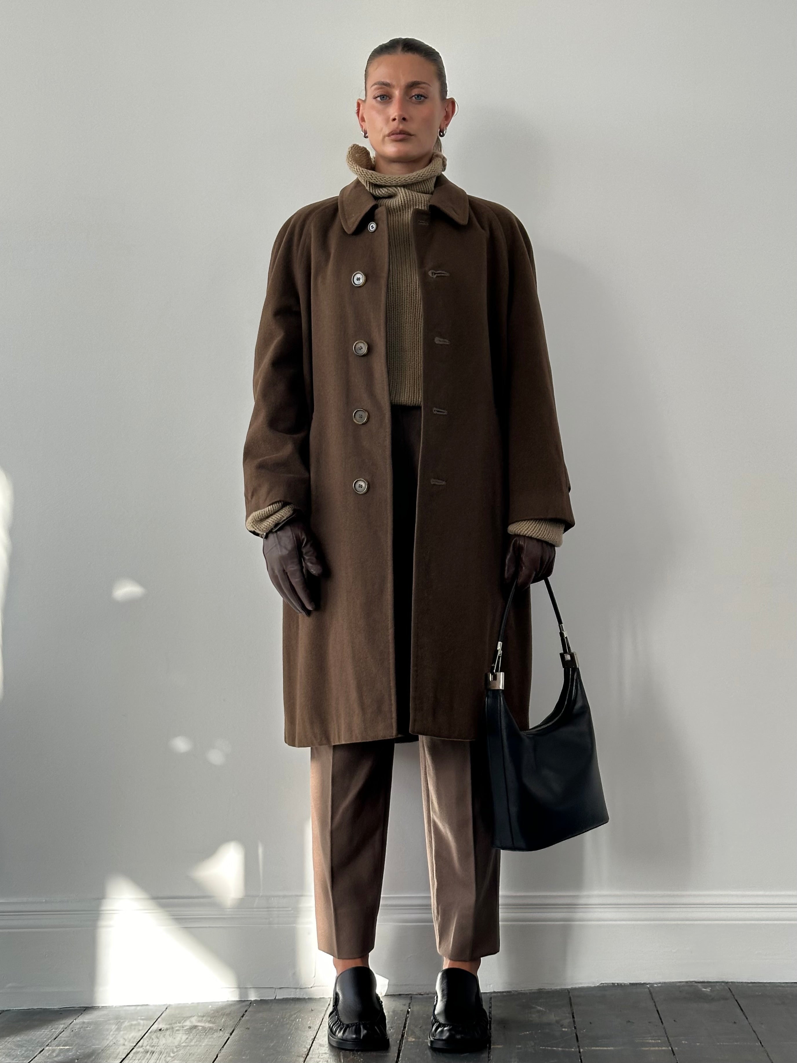 Burberry Pure Cashmere Single Breasted Coat - L/XL | SYLK