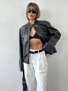 Armani Jeans Faux Leather Biker Jacket - L - SYLK