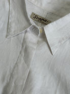 Vintage Pure Linen Concealed Placket Shirt - M - SYLK