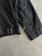 Vintage Leather Moto Jacket - L - SYLK