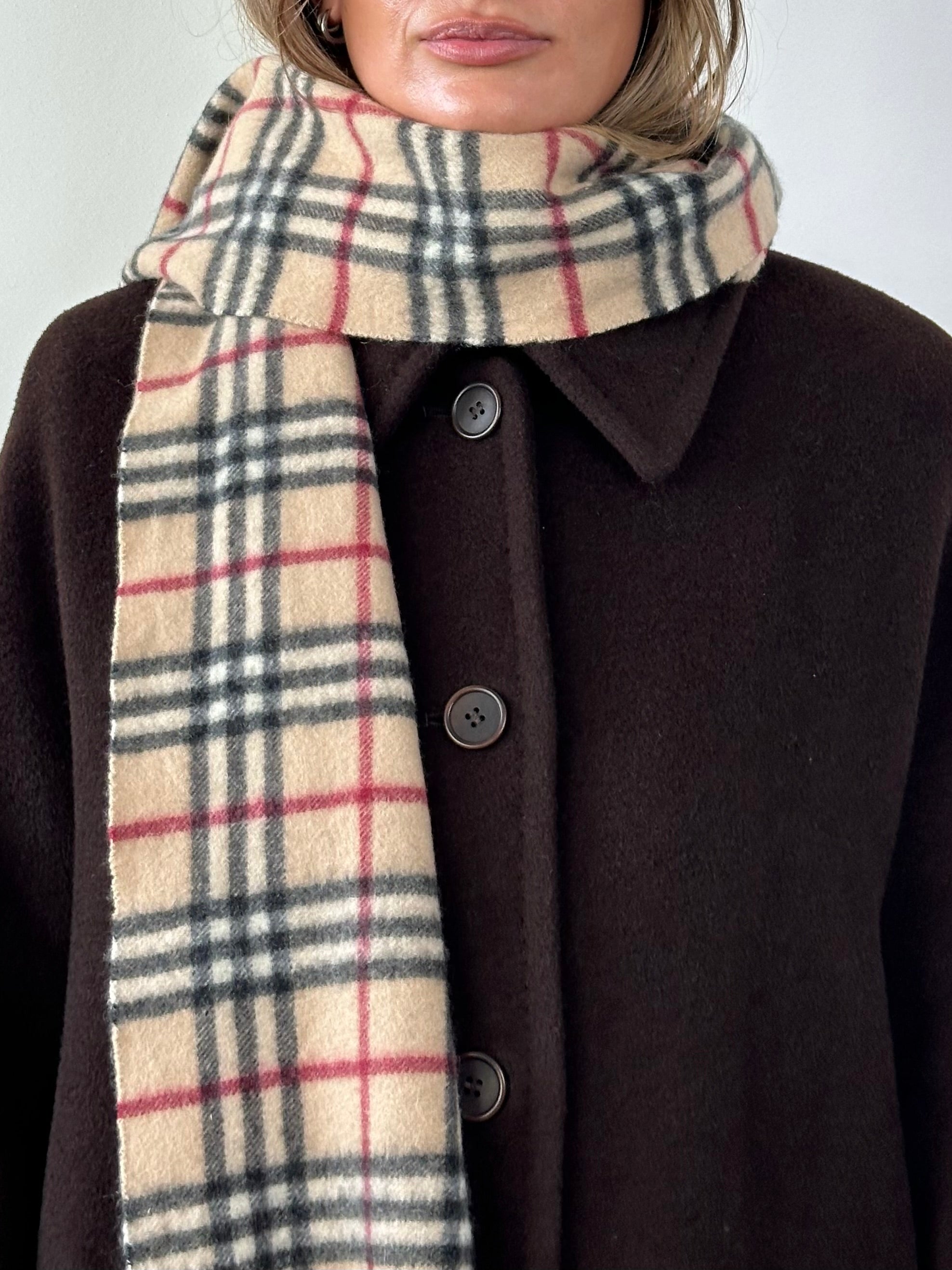 Burberry Wool Cashmere Nova Check Scarf | SYLK