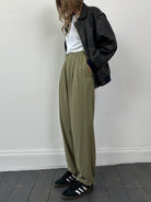 Gianni Versace Versus Silk High Waisted Straight Leg Trousers - W32 - SYLK