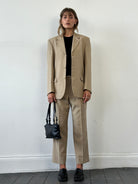 Vintage Single Breasted Wool Linen Blend Suit - 36R/W31 - SYLK