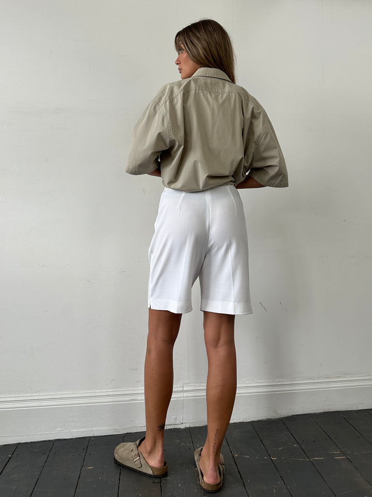 Vintage Pleated Bermuda Shorts - W26-28 - SYLK
