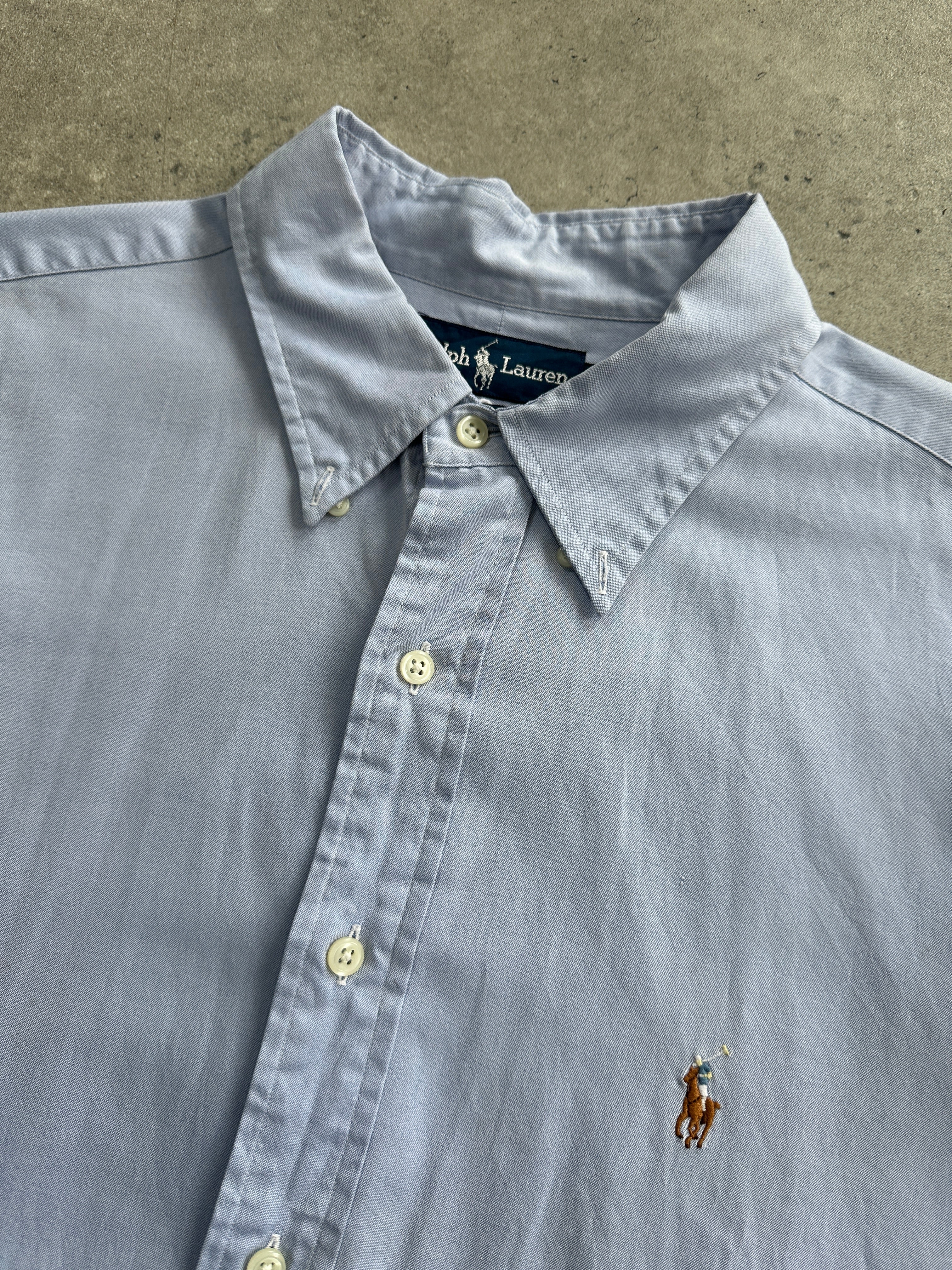 Ralph Lauren pure cotton logo shirt in XXL, featuring classic design with Ralph Lauren branding and a tailored fit.