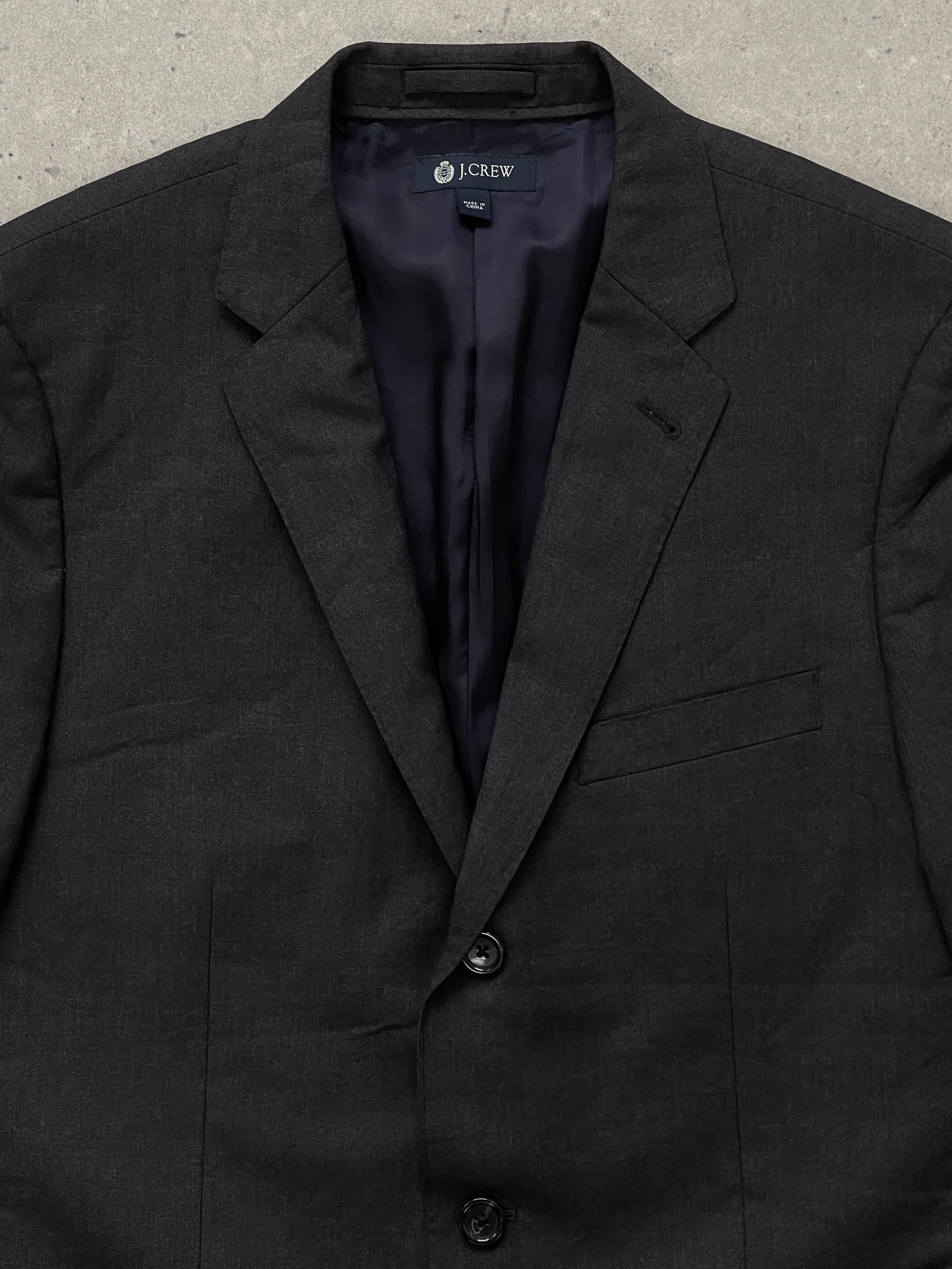 Loro Piana x J.Crew 2000s pure wool single-breasted blazer in size 40R/M, shown in classic style with a tailored fit.