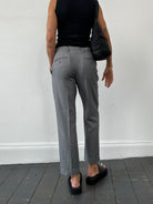 Vintage Silk Linen Tapered Leg Tailored Trousers - W32 - SYLK