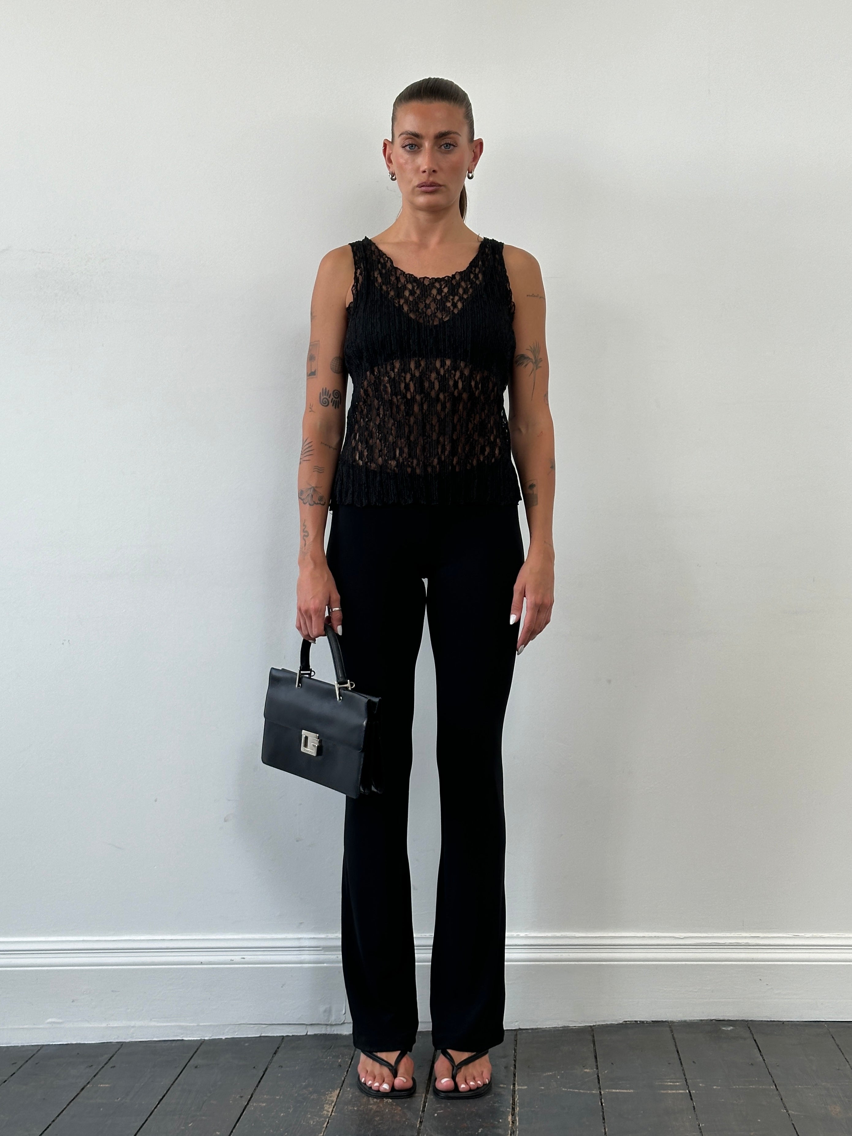 Vintage Lace Vest Top - M - SYLK