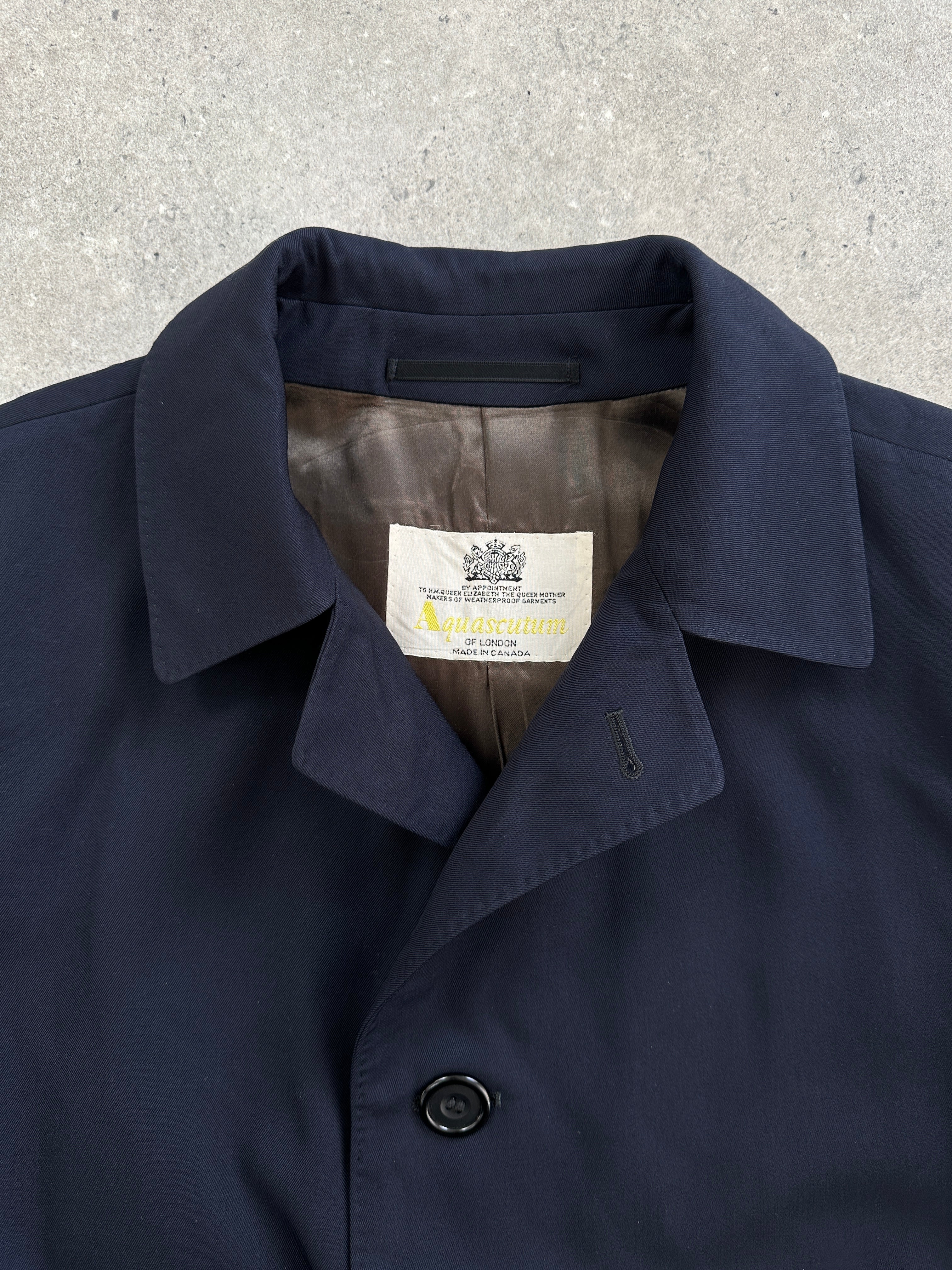 Aquascutum 1990s Pure Wool Trench Coat - XL - SYLK