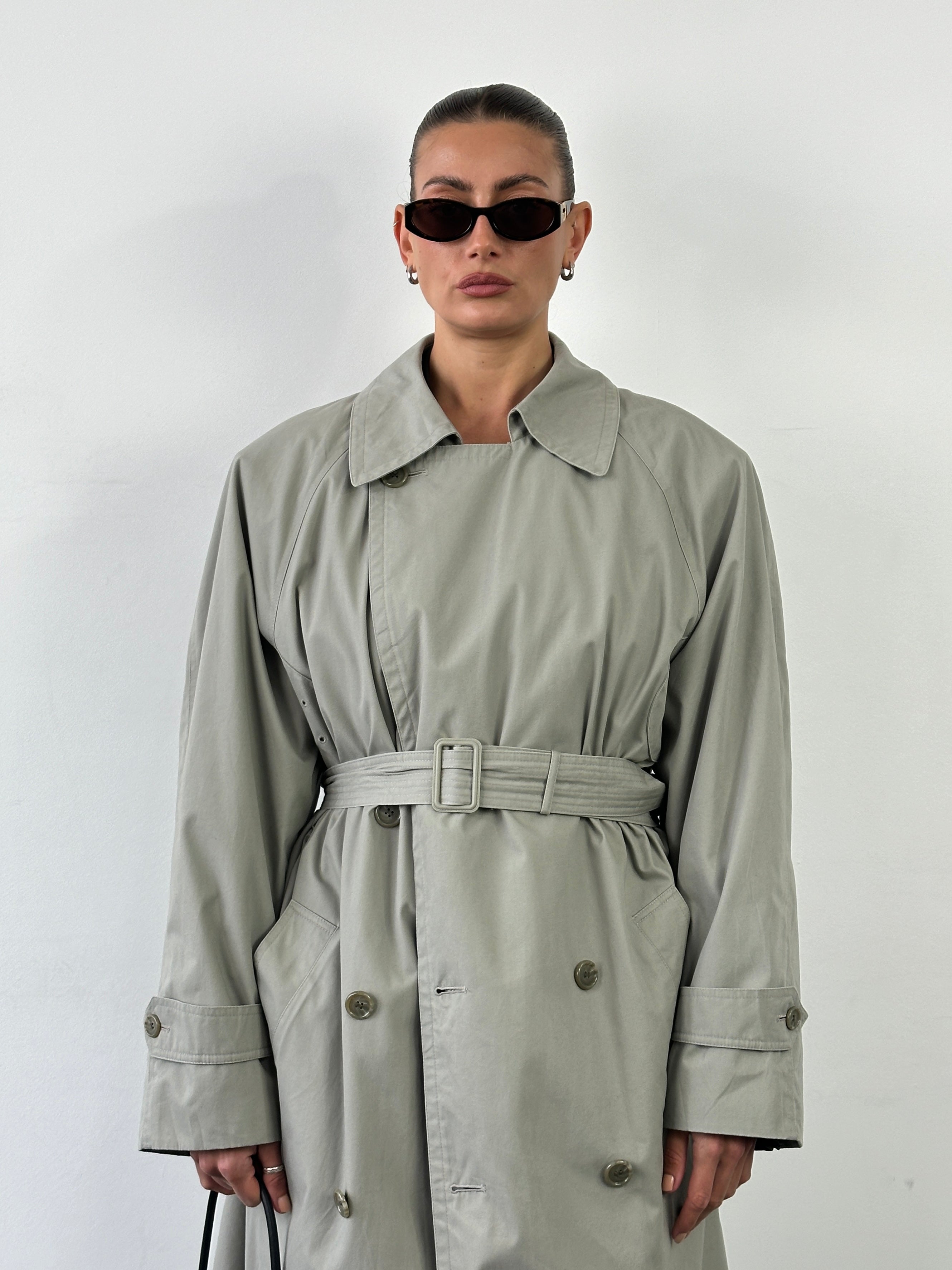 London Fog Double Breasted Belted Trench Coat - XL/XXL - SYLK